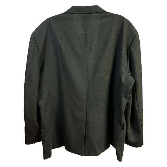 Stafford Mens Two Button Suit Jacket Black Single-Breasted Notch Lapel Lined 52 - Picture 2 of 12